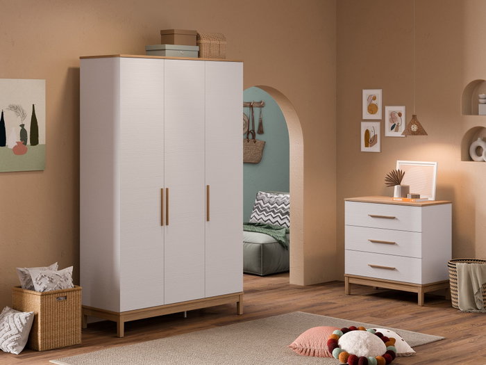Hanah Home Etto - Mm1.44.03.U1 Armario Madera y Roble Blanco Hanah Home Etto - Mm1.44.03.U1 Armario Madera y Roble Blanco